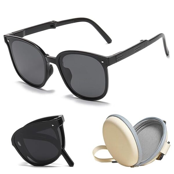 CostarMatter Foldable Polarized Sunglasses For Men And Women | Full Frame Oval Stylish Folding Sunglasses |Uv400 Protected Eyewear | Lightweight For Travel Driving Fishing Climbing