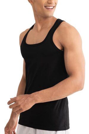 DAMENSCH Neo-Cotton Square Neck Vest for Man, Anti-Bacterial Vest Pack, Shape Retaining Mens, 100% Cotton Banyan for Men, Buttery Soft Inner Baniyan