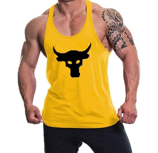 ANTTELOPE Men's Cotton Vests Super Combed Cotton Black Round Neck Sleeveless Stringer Y Racer Back Tank Tops Gym Workout Fit Sando Vest Tank Top for Men
