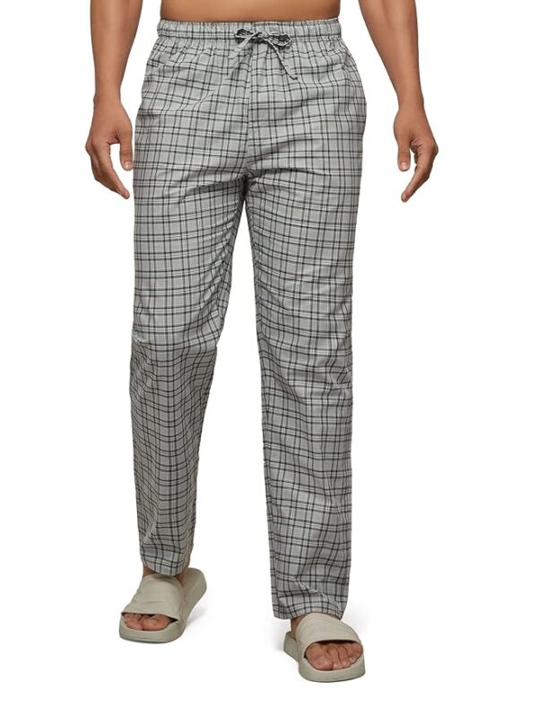 XYXX Men's Checkmate 100% Super Combed Cotton Casual Style Pyjamas With Dual Side Pockets And No Marks Waistband