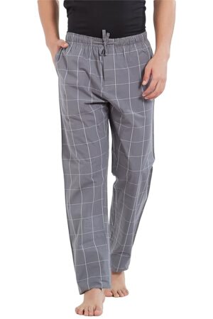 XYXX Men's Checkmate 100% Super Combed Cotton Casual Style Pyjamas With Dual Side Pockets And No Marks Waistband