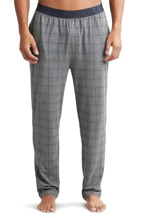 Jockey IM03 Men's Tencel Micro Modal Cotton Elastane Stretch Regular Fit Checkered Pyjama with Side Pockets (Prints May Vary)